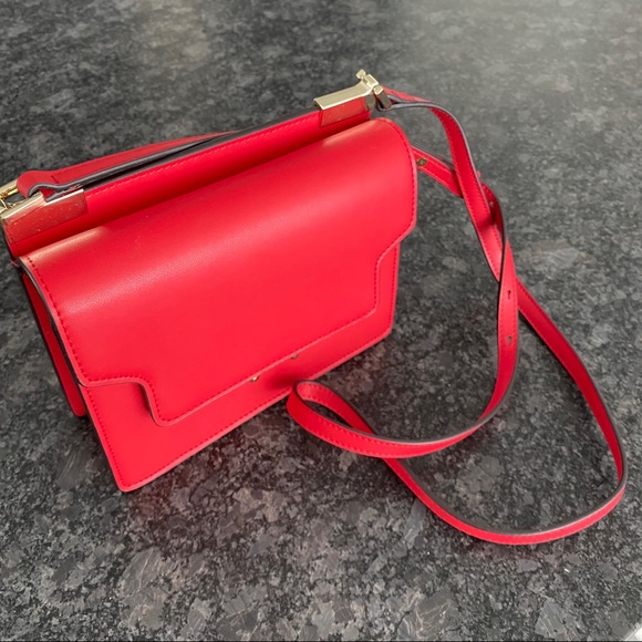 Red Leather Crossbody Handbag by Julia (from Judith & Charles) - Picture 2 of 7